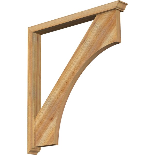 Ekena Millwork Westlake Traditional Rough Sawn Bracket w/ Offset Brace, Western Red Cedar, 4"W x 36"D x 40"H BKT0402X36X40WTL01RWR - main